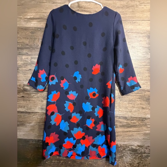 Boden Navy Dress with Red and Blue Floral Pattern - Picture 2 of 10